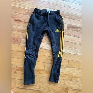 Adidas Black and Yellow Track Pants